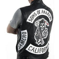Sons of Anarchy Cosplay PU Leather Motorcycle Skull Vest