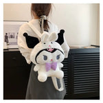 Kuromi Plush White Backpack for Girls 2
