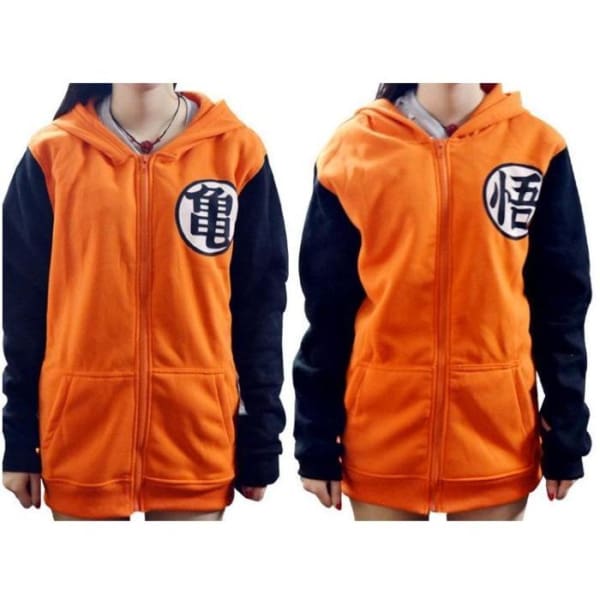Dragon Ball Z Kame Symbol Orange Long Sleeves Hoodie Cosplay Costume Hoodies