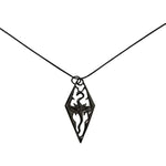 The Elder Scrolls V Skyrim Dragonborn Logo Pendant Necklace Cosplay Accessories Black