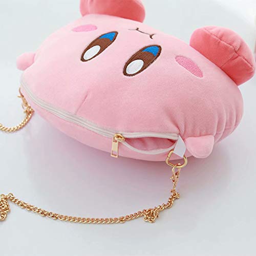 Sac de rangement en peluche rose pour maquillage et cosmétiques