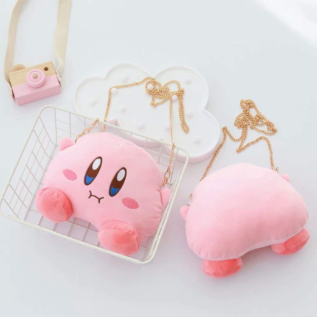 Kirby Pink Plush Makeup Cosmetic Storage Cute Handbag Bag Organizer
