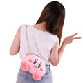 Sac de rangement en peluche rose pour maquillage et cosmétiques