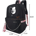 Anime Danganronpa Luminous Backpack Book Bag Laptop School With Usb Charging Port And Headphone