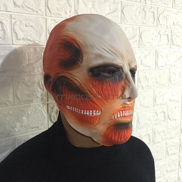 Attack On Titan Cosplay Latex Red Mask Masks