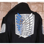 Attack On Titan Scout Regiment /survey Corps Cosplay Black Costume Costumes
