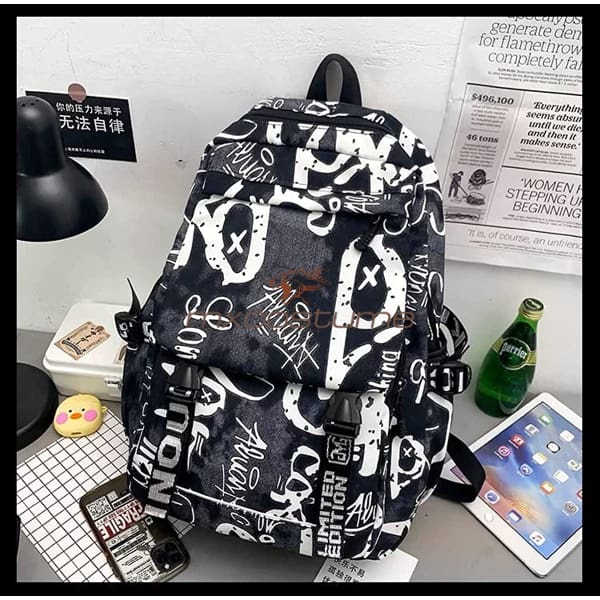 Designer Personalized Diy Graffiti Pattern Large Capacity Fashion Doodle Backpack Accessories