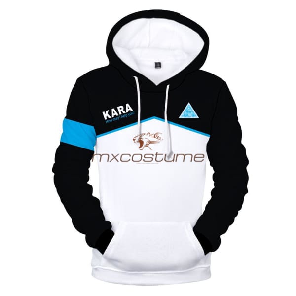 Detroit Become Human Game Connor Kara Rk800 3D Printing Cosplay Hoodie