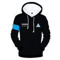 Detroit Become Human Game Connor Kara Rk800 3D Printing Cosplay Hoodie