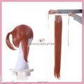 Doki Literature Club Monika Cosplay Brown Red Wig Accessories