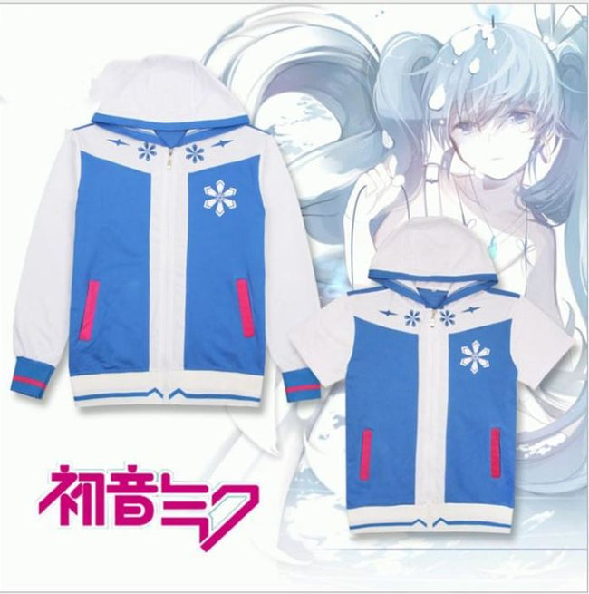 Hatsune Miku Cosplay Blue Cotton Hoodie Hoodies