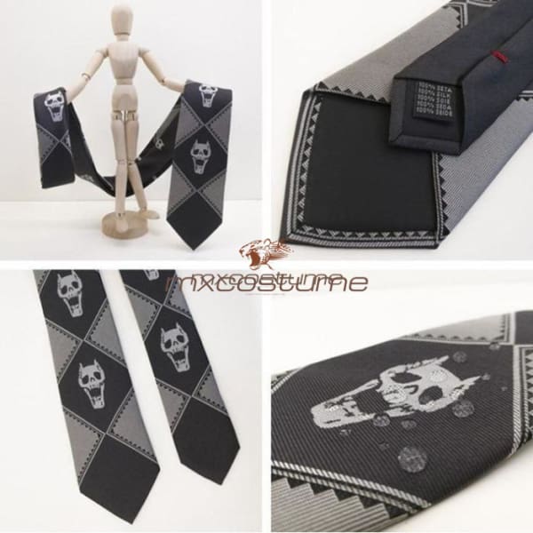 Jojos Bizarre Adventure Kira Yoshikage Cosplay Tie Accessories
