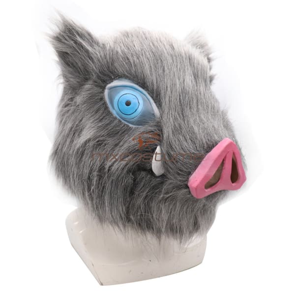 Kimetsu No Yaiba Demon Slayer Hashibira Inosuke Cosplay Latex Mask V1