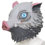 Kimetsu No Yaiba Demon Slayer Hashibira Inosuke Cosplay Latex Mask V2