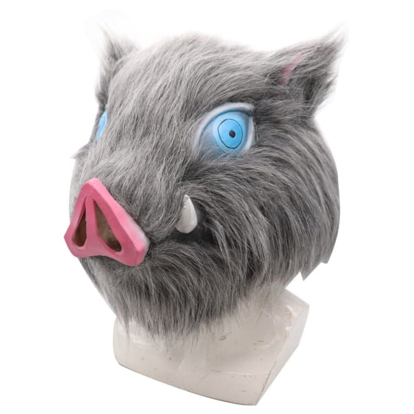 Kimetsu No Yaiba Demon Slayer Hashibira Inosuke Cosplay Latex Mask