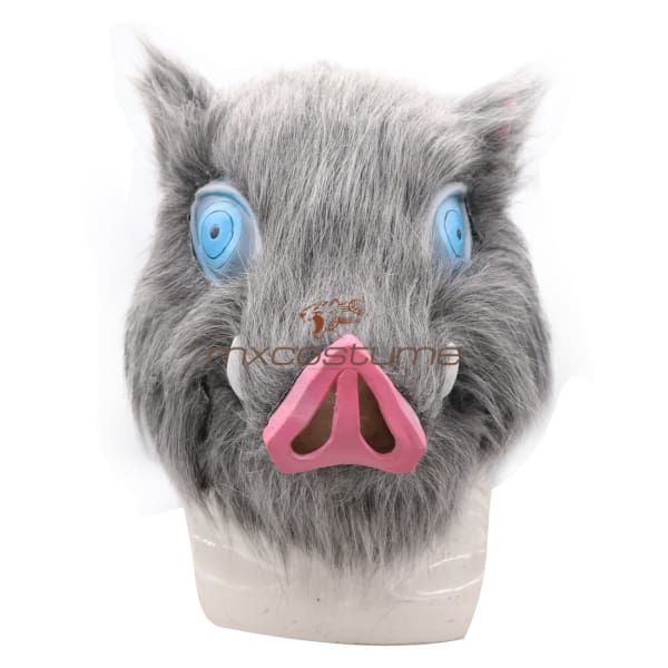 Kimetsu No Yaiba Demon Slayer Hashibira Inosuke Cosplay Latex Mask