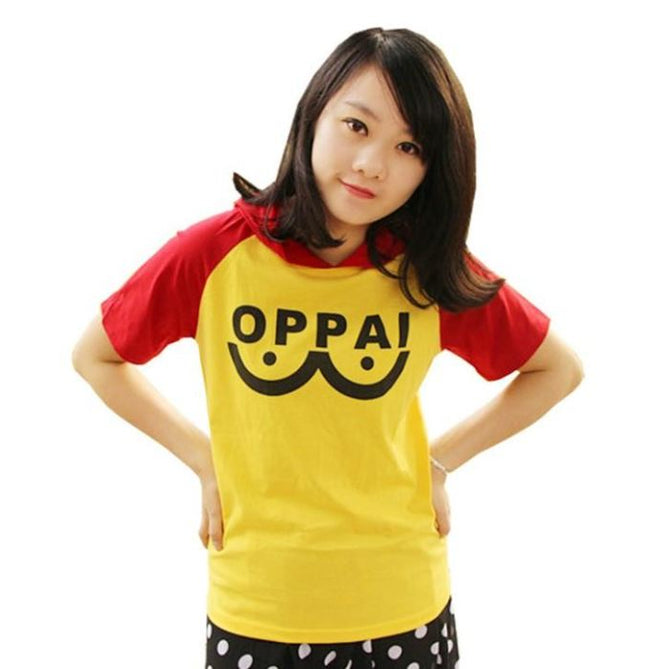 One Punch Man Saitama Cosplay Yellow&red Hoodie With Short Sleeves Hoodies