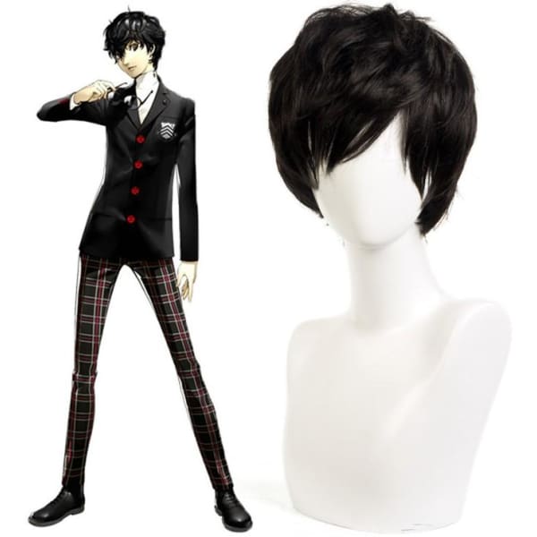 Persona 5 Joker Cosplay Black Wig Accessories