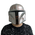 Star Wars Mandalorian Cosplay Silver Pvc Mask Helmet