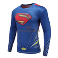 Superman Cosplay 3D Printing Long Sleeves T-Shirt