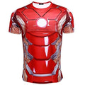 The Avengers 2 Iron Man Tony Stark Red T-Shirt Cosplay Costume Shirts