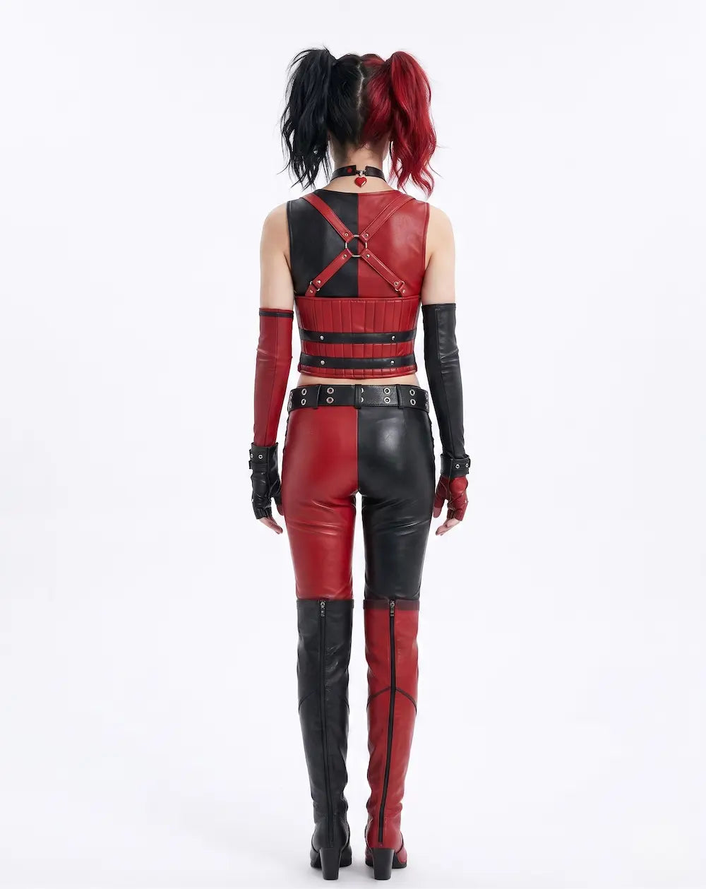 Batman Arkham City Harleen Quinzel Cosplay Costume Back