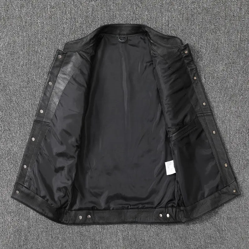 Sons of Anarchy Cosplay PU Leather Motorcycle Skull Vest
