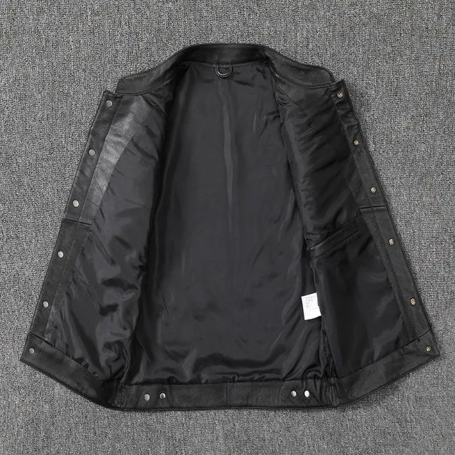 Sons of Anarchy Cosplay PU Leather Motorcycle Skull Vest