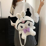 Kuromi Plush White Backpack for Girls 1