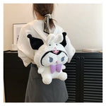 Kuromi Plush White Backpack for Girls 3