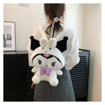 Kuromi Plush White Backpack for Girls 4