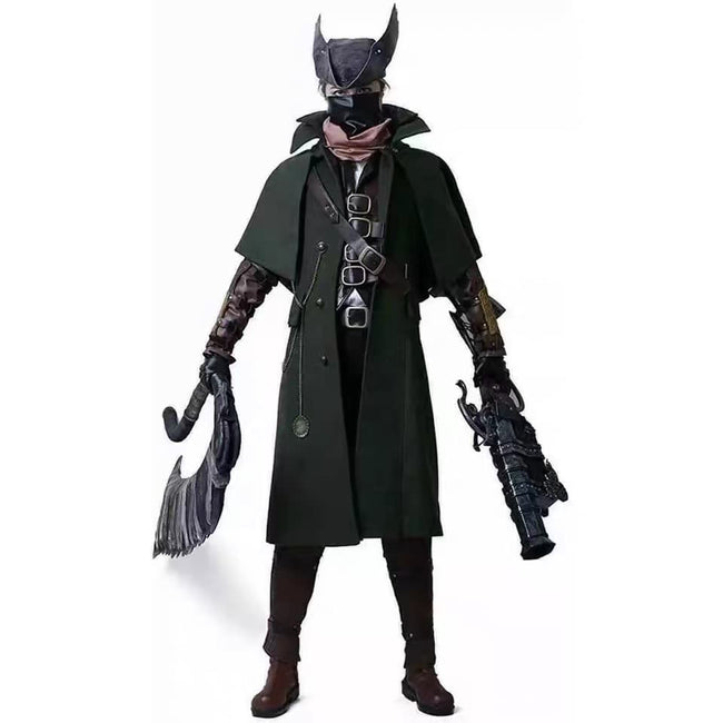 Screen-accurate Bloodborne Hunter full set cosplay costume with custom sizing for 2026 conventions
