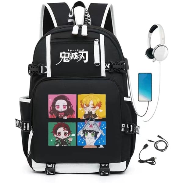 Demon Slayer Backpack Anime Cartoon Pattern Bookbag Cosplay Accessories Pattern-2