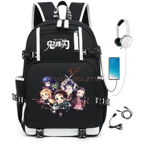 Demon Slayer Backpack Anime Cartoon Pattern Bookbag Cosplay Accessories Pattern-3