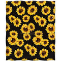 Sunflower Plush Blanket Flowers Pattern Throw For Bed And Sofa 59X47