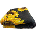 Sunflower Plush Blanket Flowers Pattern Throw For Bed And Sofa 59X47