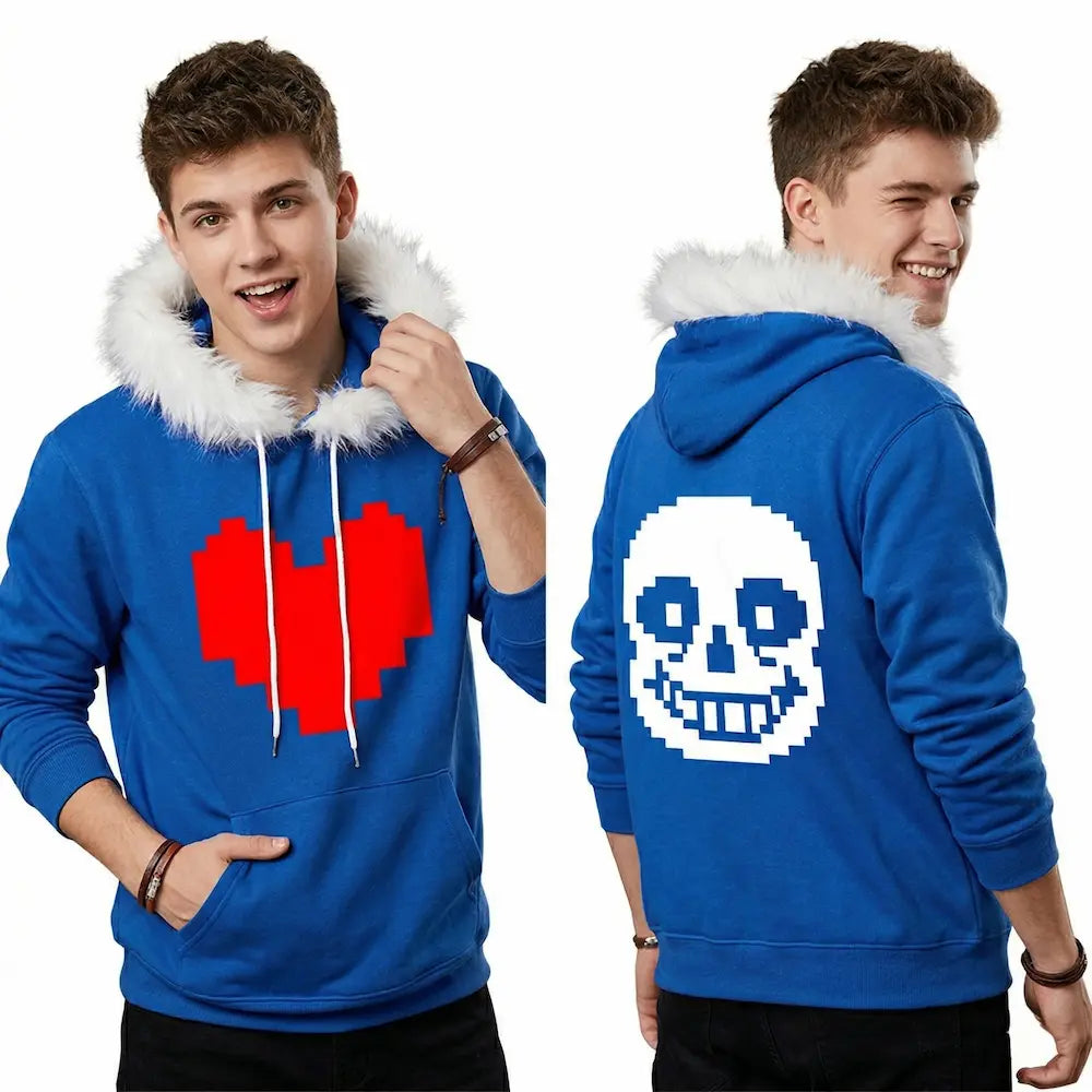 undertale sans game hoodies front back p3
