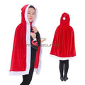 Adult Children Christmas Party Red Cloak