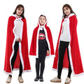 Adult Children Christmas Party Red Cloak