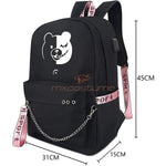 Anime Danganronpa Luminous Backpack Book Bag Laptop School With Usb Charging Port And Headphone