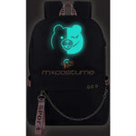 Anime Danganronpa Luminous Backpack Book Bag Laptop School With Usb Charging Port And Headphone