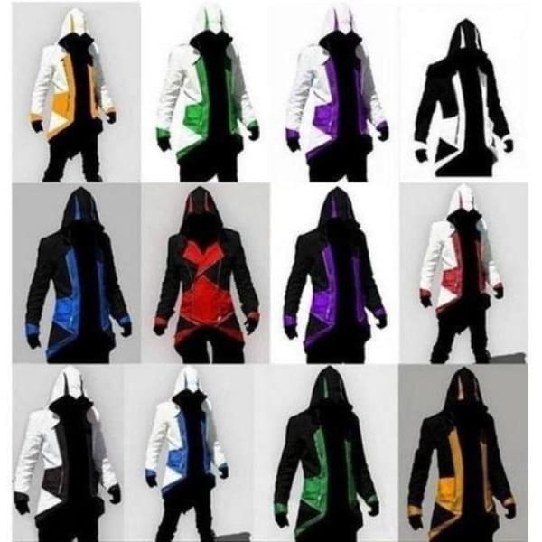 Assassins Creed Connor Pu Leather Hoodie Jacket Cosplay Costume Hoodies