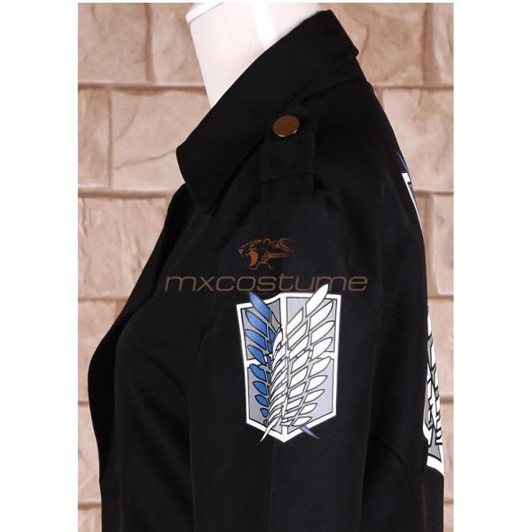 Attack On Titan Scout Regiment /survey Corps Cosplay Black Costume Costumes