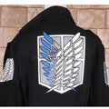 Attack On Titan Scout Regiment /survey Corps Cosplay Black Costume Costumes