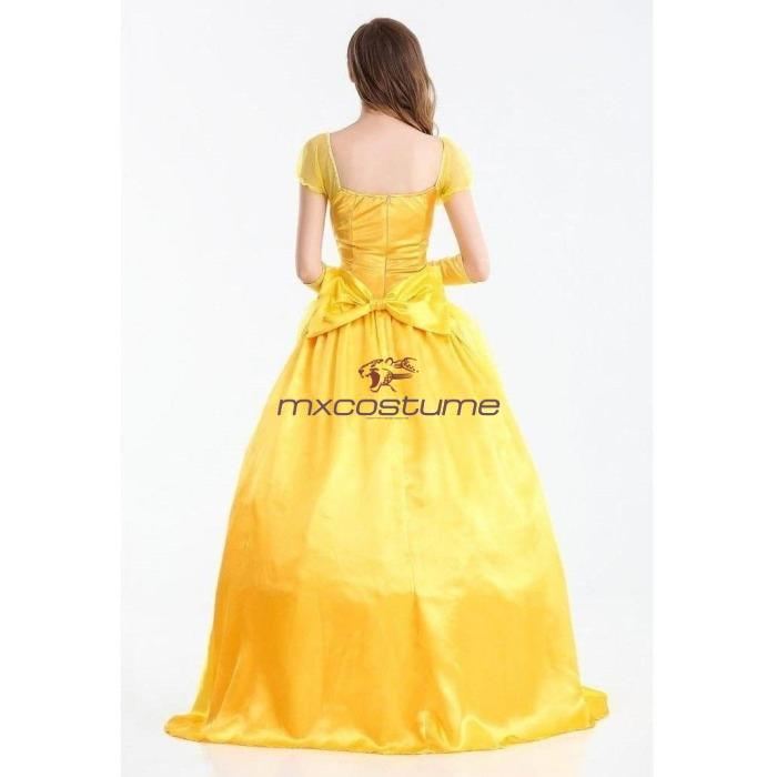 beauty and the beast 2017 yellow dress Beauty and the Beast Belle Princess Dress Cosplay Costume– Mxcostume