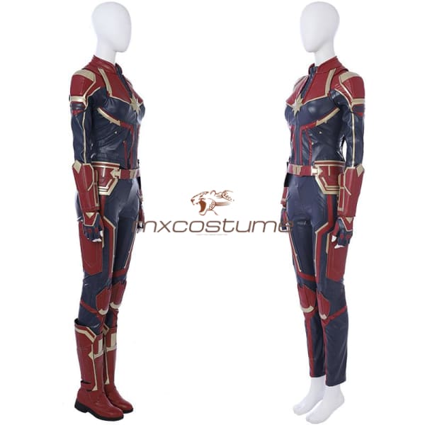 Captain Marvel Carol Danvers Pu Leather Full Sets Cosplay Costume Costumes
