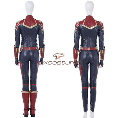 Captain Marvel Carol Danvers Pu Leather Full Sets Cosplay Costume Costumes