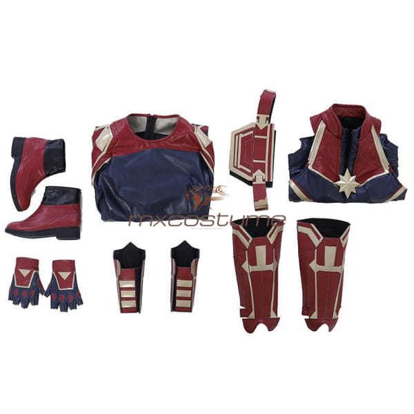 Captain Marvel Carol Danvers Pu Leather Full Sets Cosplay Costume Costumes