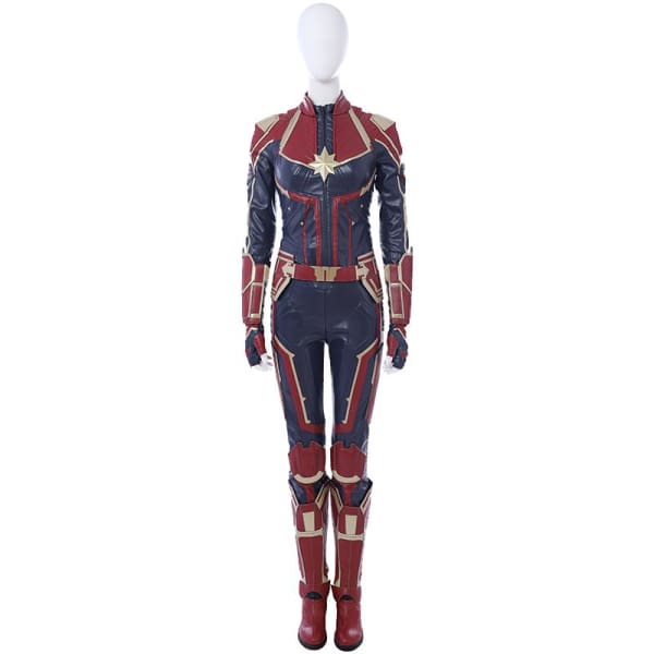 Captain Marvel Carol Danvers Pu Leather Full Sets Cosplay Costume Costumes