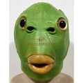 Cute Fnnuy Green Fish Head Mask Animal Cosplay Mermaid Masks